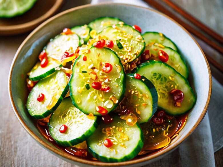 Spicy Korean Cucumber Salad Recipe