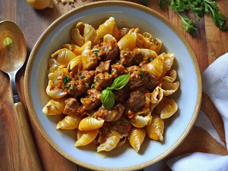 Creamy Beef and Shells Recipe