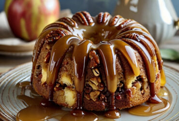 Apple Pecan Cake With Caramel Glaze Recipe