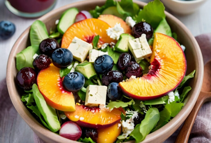 Blueberry Peach Feta Salad Recipe