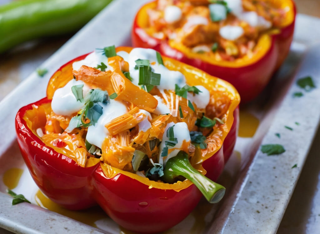 Buffalo Chicken Stuffed Peppers Recipe