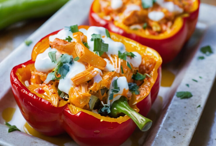 Buffalo Chicken Stuffed Peppers Recipe