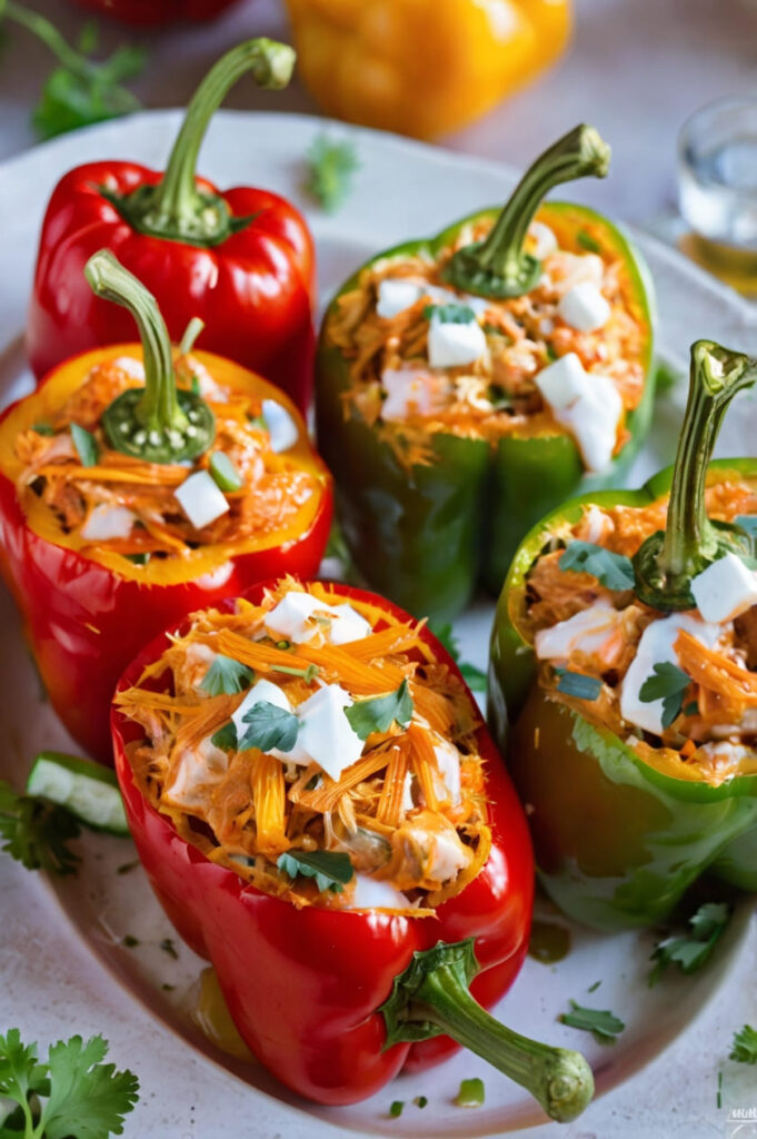 Buffalo Chicken Stuffed Peppers Recipe