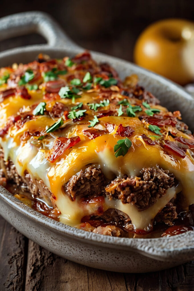 Cheesy Loaded Meatloaf Casserole Recipe