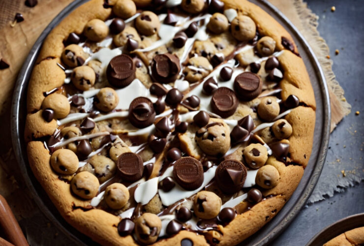 Classic Chocolate Chip Cookie Pizza