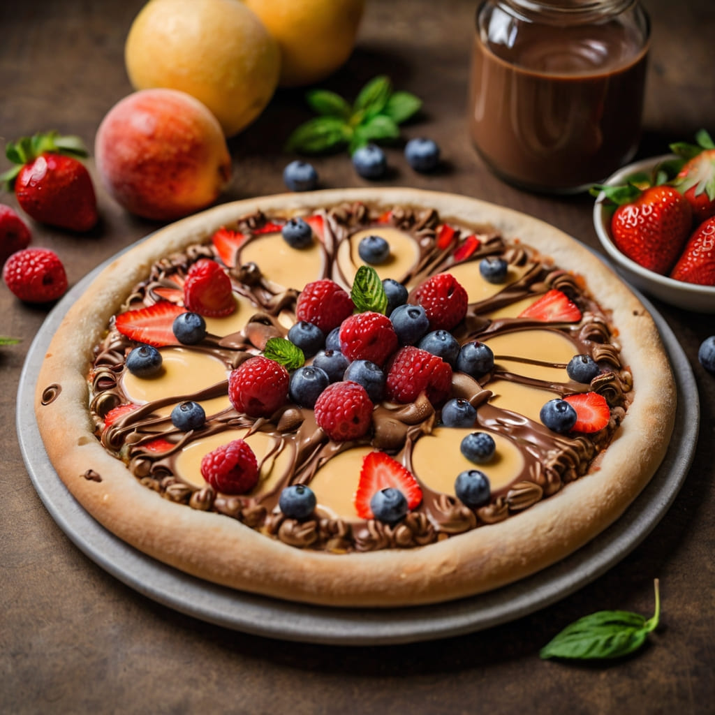 Fruity Nutella Delight Pizza