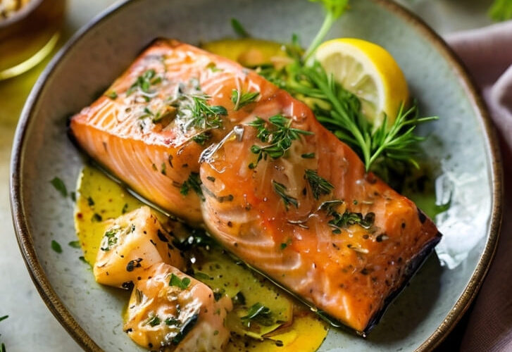 Garlic Butter Baked Salmon Recipe