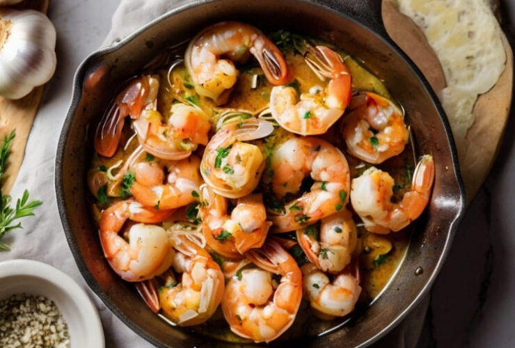 Garlic Butter Shrimp Skillet