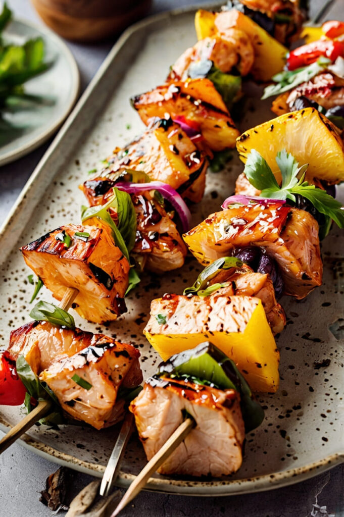 Grilled Pineapple Chicken Kabobs Recipe