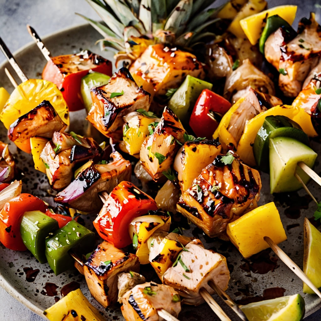 Grilled Pineapple Chicken Kabobs Recipe
