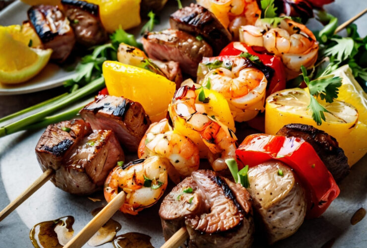 Grilled Steak & Shrimp Kabobs Recipe