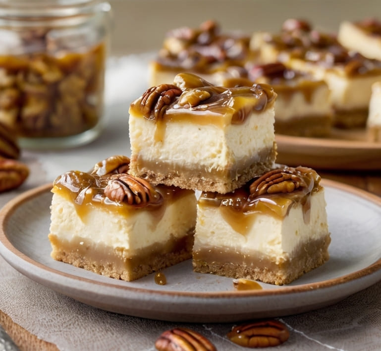 Pecan Pie Cheesecake Bars Recipe