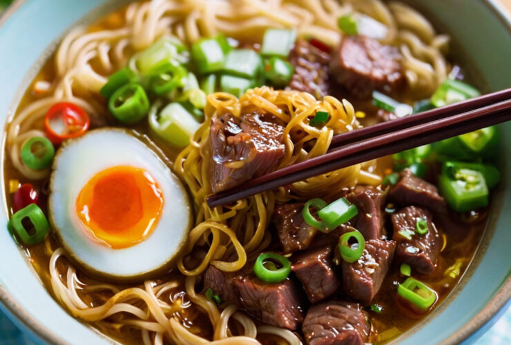 Slow Cooker Beef Ramen Noodles Recipe
