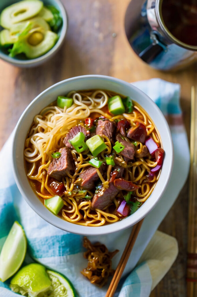 Slow Cooker Beef Ramen Noodles Recipe