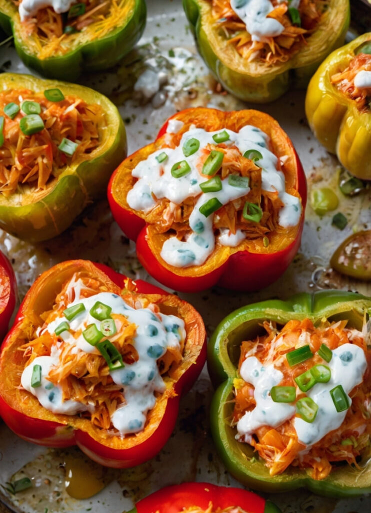 Buffalo Chicken Stuffed Peppers Recipe