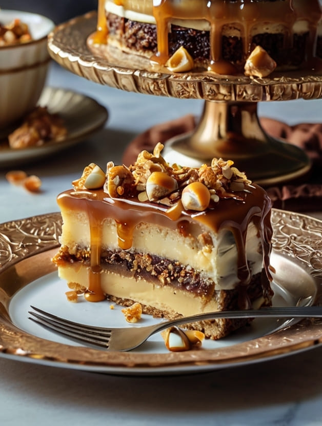 Caramel Toffee Crunch Cake Recipe