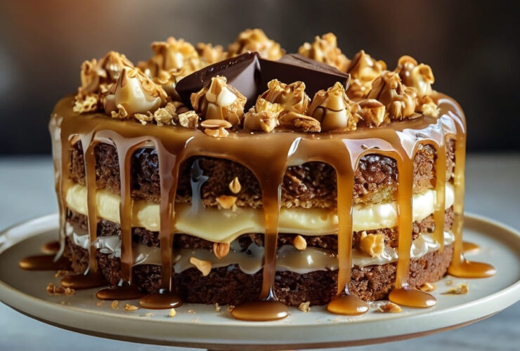 Caramel Toffee Crunch Cake Recipe
