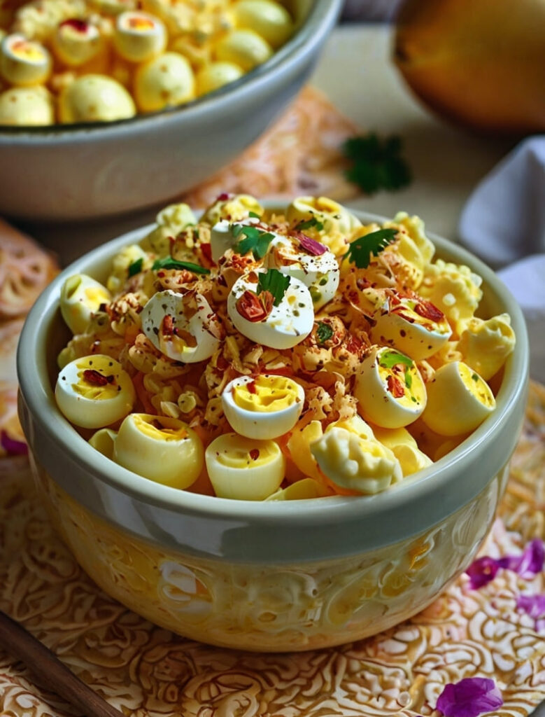 Creamy Deviled Egg Macaroni Salad Recipe