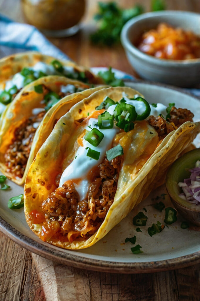 Loaded Cheesy Pocket Tacos Recipe