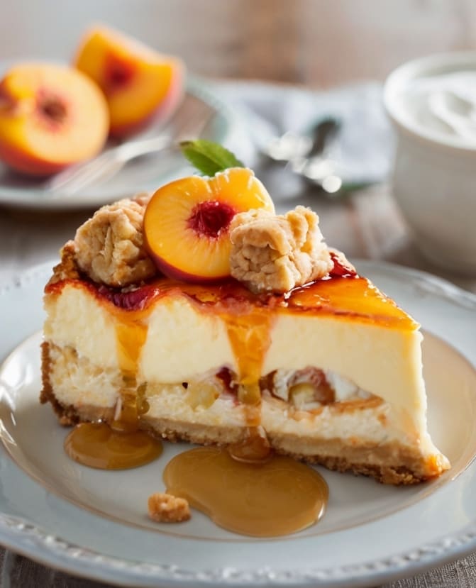 Peach Cobbler Cheesecake Recipe