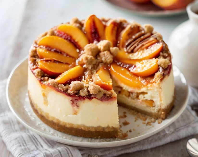 Peach Cobbler Cheesecake Recipe