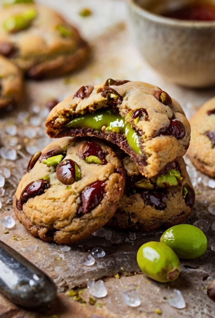 Pistachio Cream Stuffed Cookies Recipe