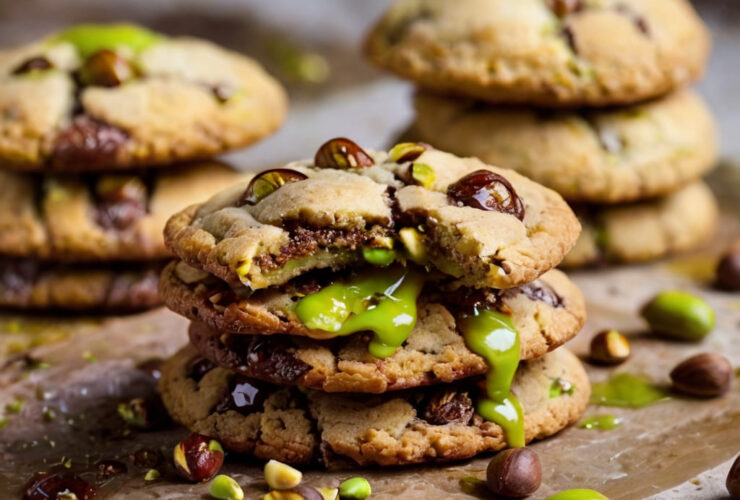 Pistachio Cream Stuffed Cookies Recipe