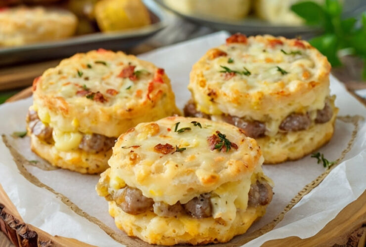 Sausage Cheese Butter Swim Biscuits Recipe