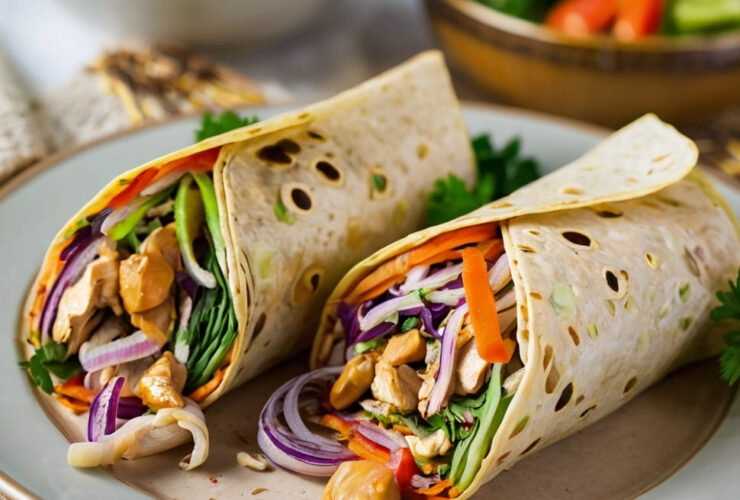 Thai Peanut Chicken Wraps Recipe