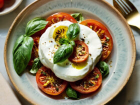 Tomato and Basil Burrata Salad