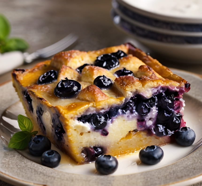 Blueberry Cottage Cheese Bake Recipe