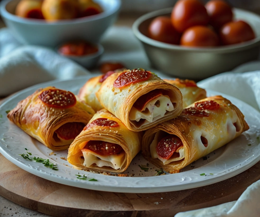 Cheesy Pepperoni Pizza Roll Recipe