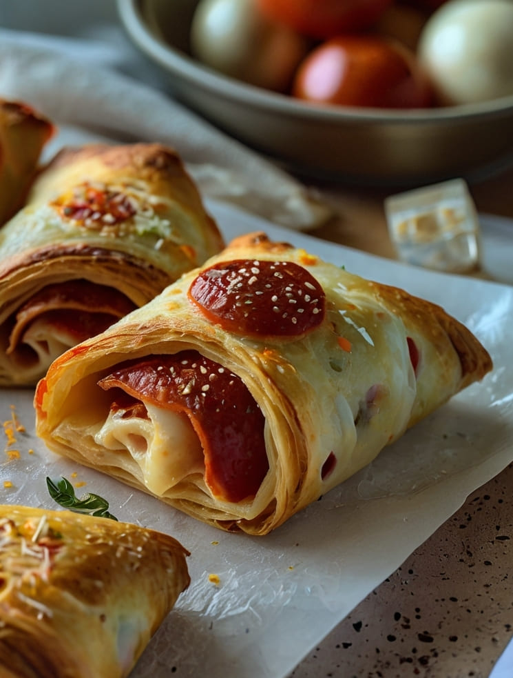 Cheesy Pepperoni Pizza Roll Recipe