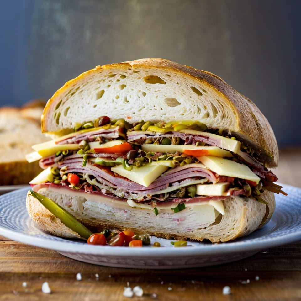 Classic Italian Muffuletta Sandwich Recipe