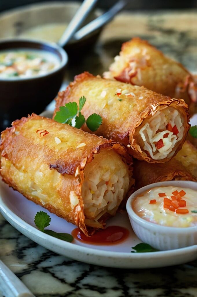 Crab Cake Egg Rolls Recipe