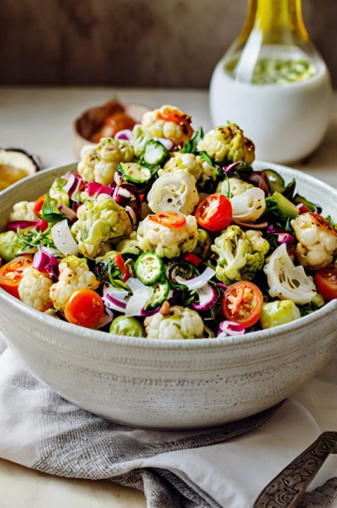 Mediterranean Marinated Cauliflower Salad Recipe