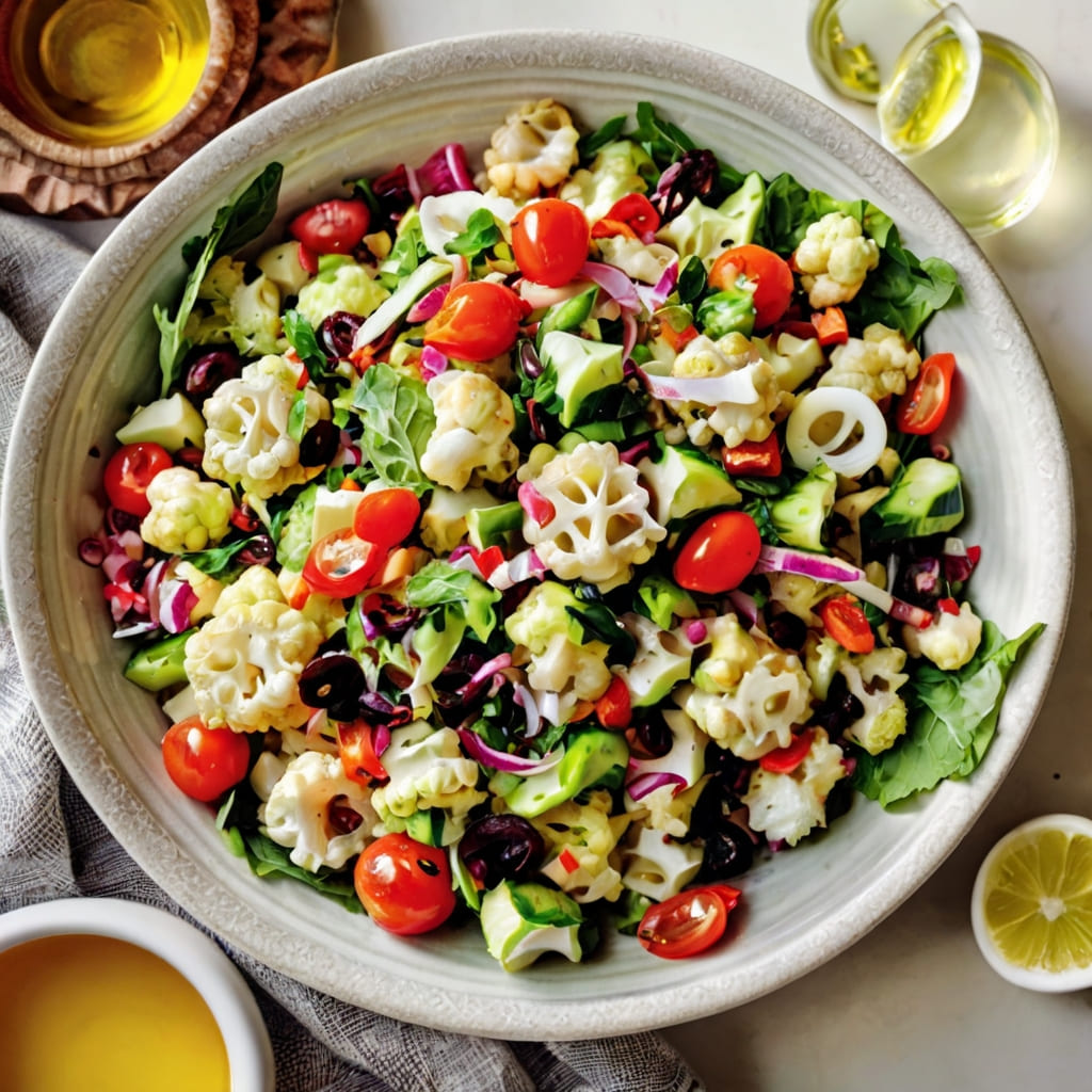 Mediterranean Marinated Cauliflower Salad Recipe