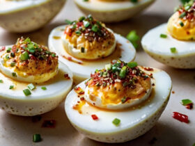 Spicy Chili Garlic Deviled Eggs Recipe