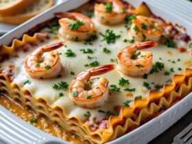 Garlic Butter Shrimp Scampi Lasagna Recipe