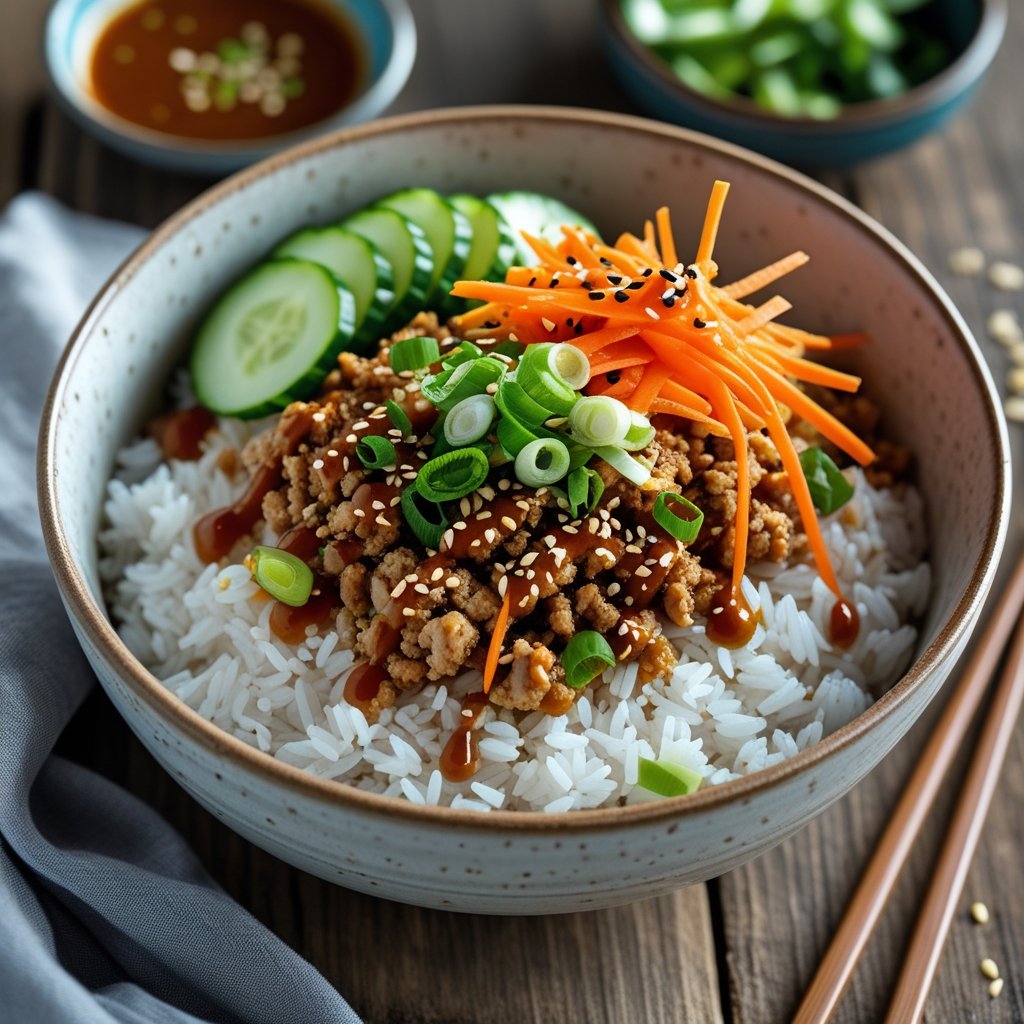 Bang Bang Ground Turkey Rice Bowls Recipe