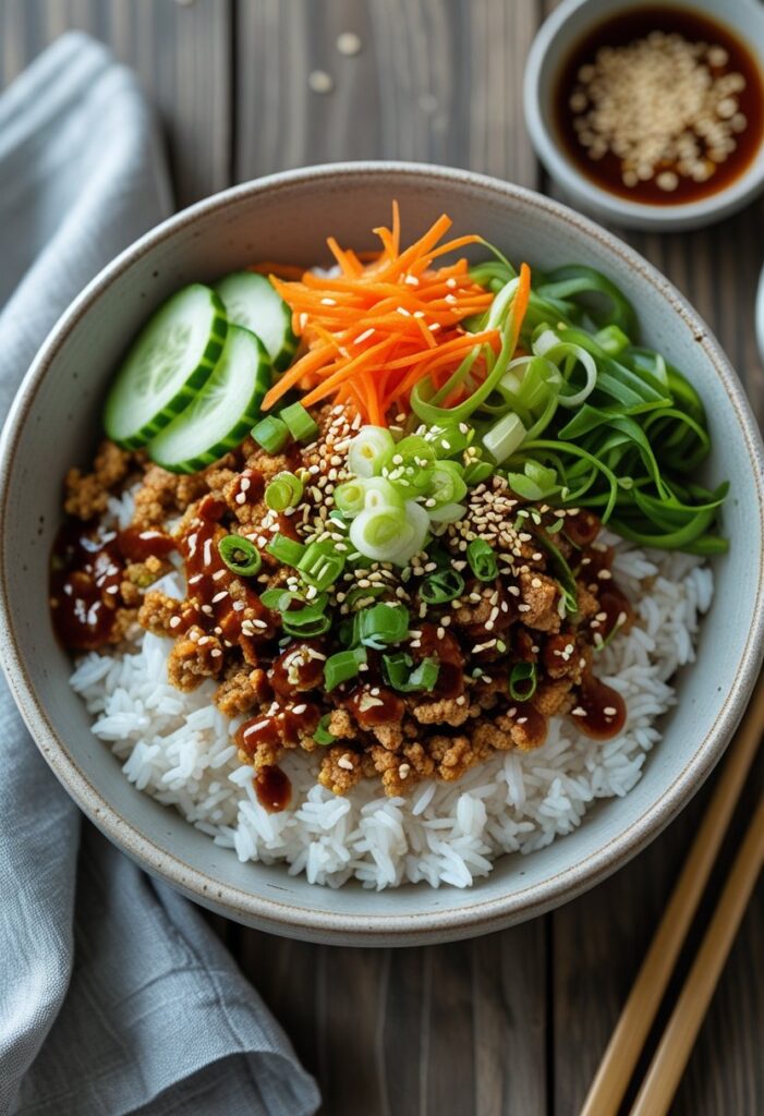 Bang Bang Ground Turkey Rice Bowls Recipe