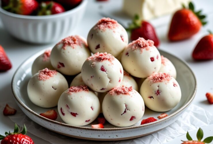 Strawberry Cheesecake Protein Balls Recipe