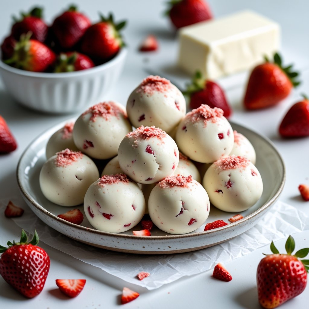 Strawberry Cheesecake Protein Balls Recipe