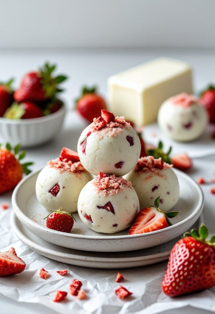 Strawberry Cheesecake Protein Balls Recipe