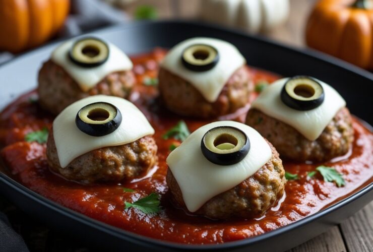 Monster Eyeball Meatballs