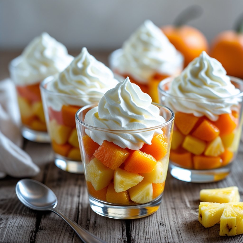 Candy Corn Fruit Cups