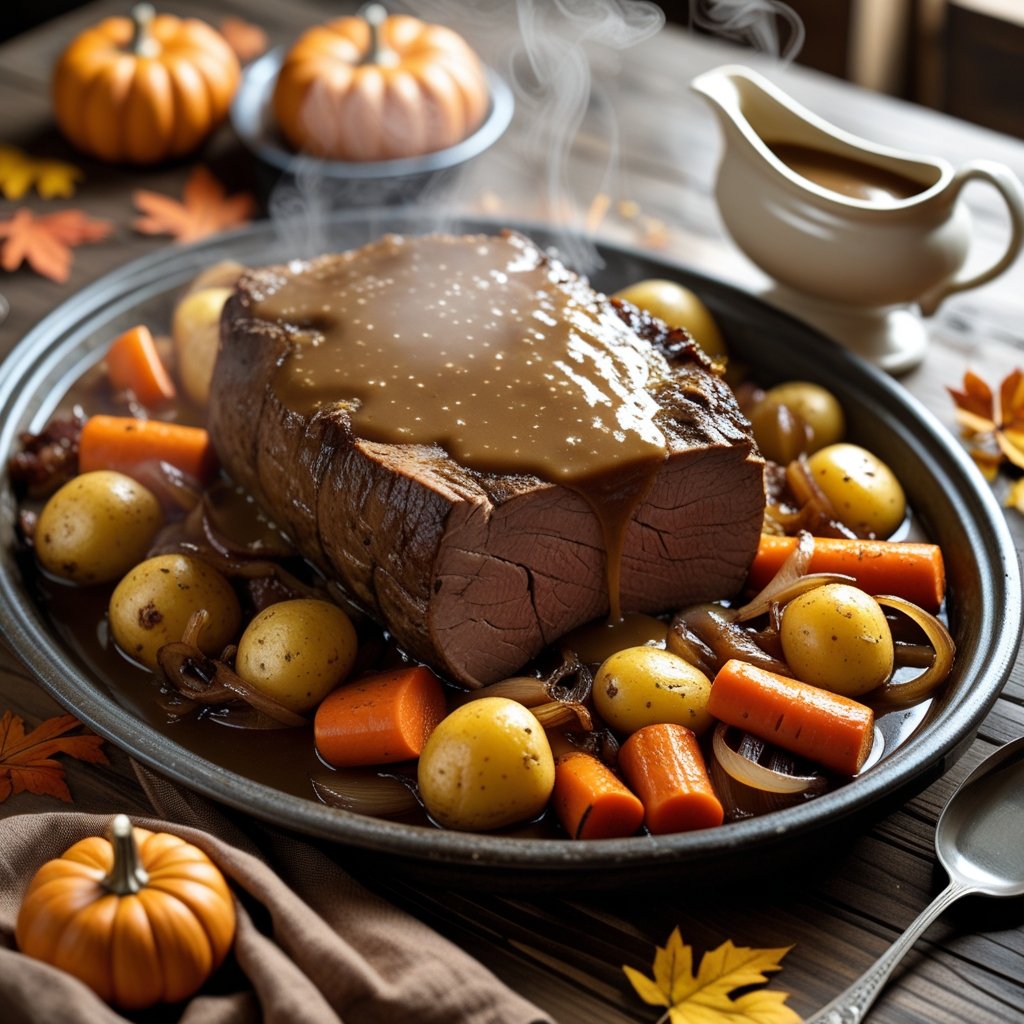 Slow Cooker Pot Roast with Gravy