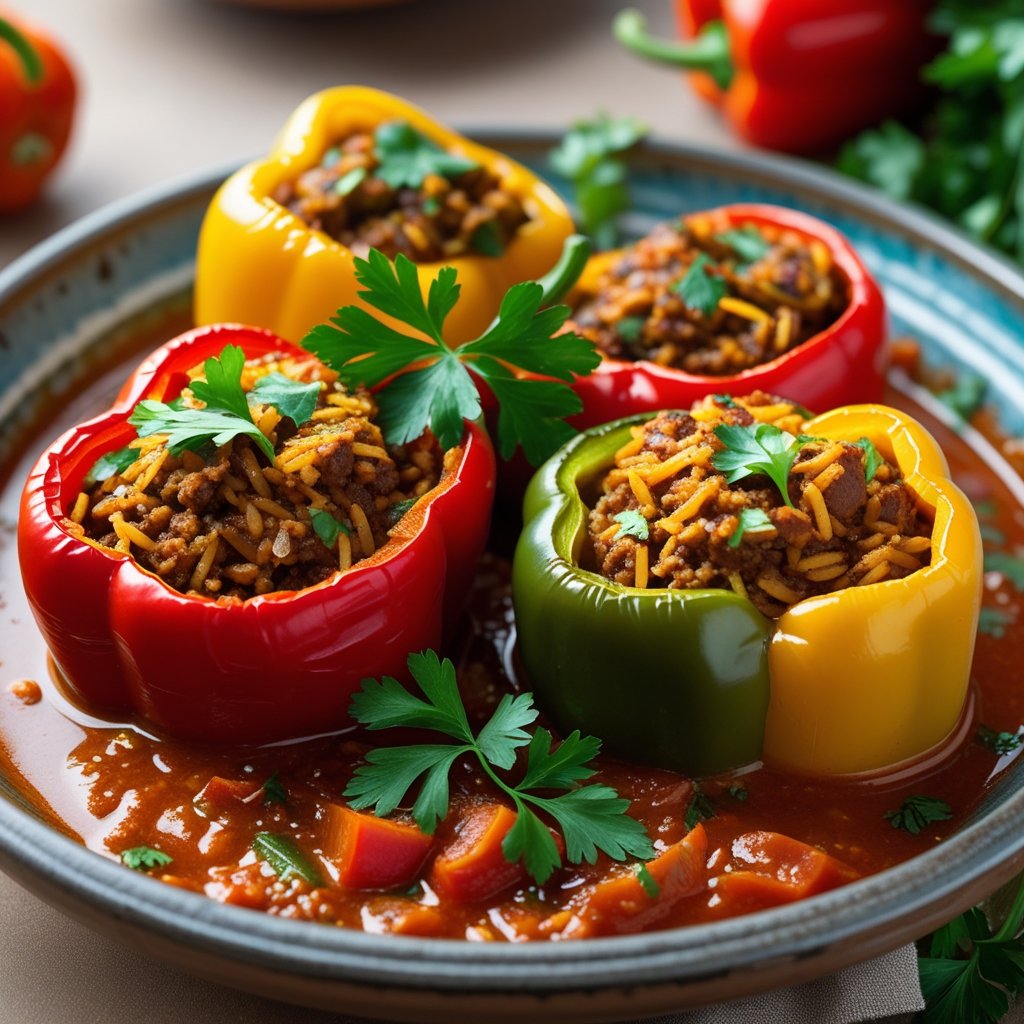 Slow Cooker Stuffed Peppers