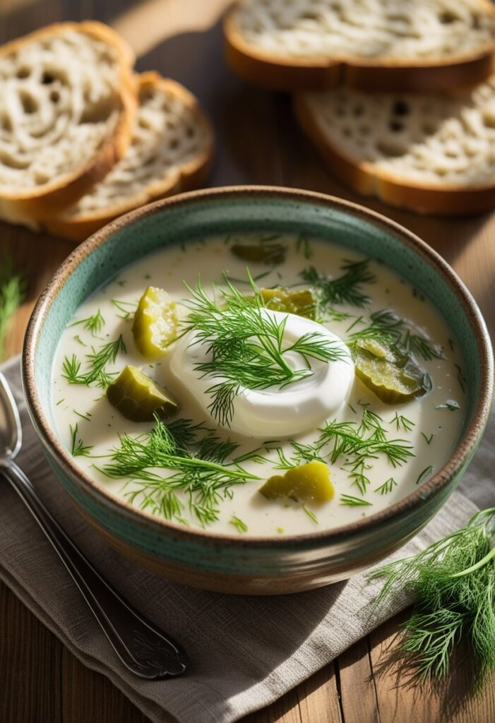 Creamy Polish Dill Pickle Soup Recipe