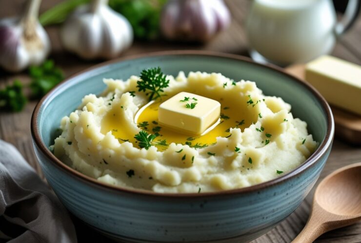 Creamy Garlic Mashed Potatoes Recipe